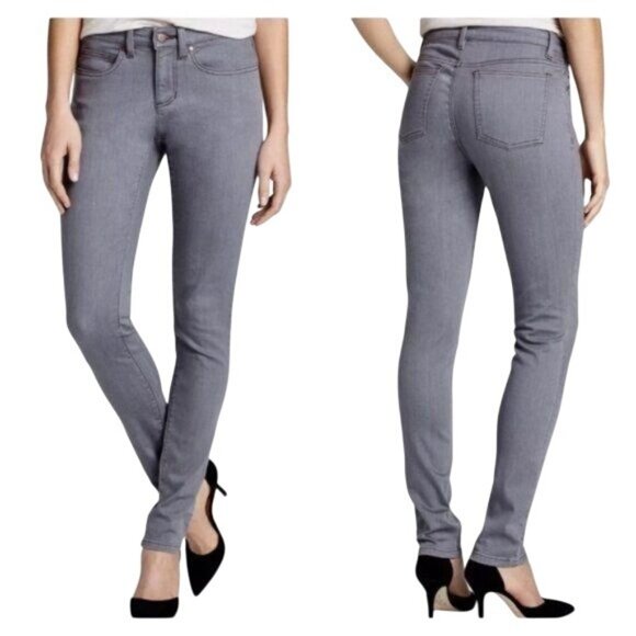 Eileen Fisher Organic Cotton Skinny Jeans in Gray - 4P - Picture 1 of 5